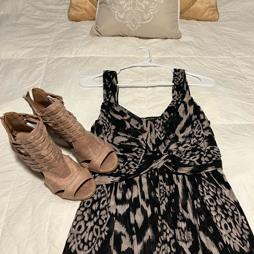 International concept size medium dress with Cupid size 6 colored heels